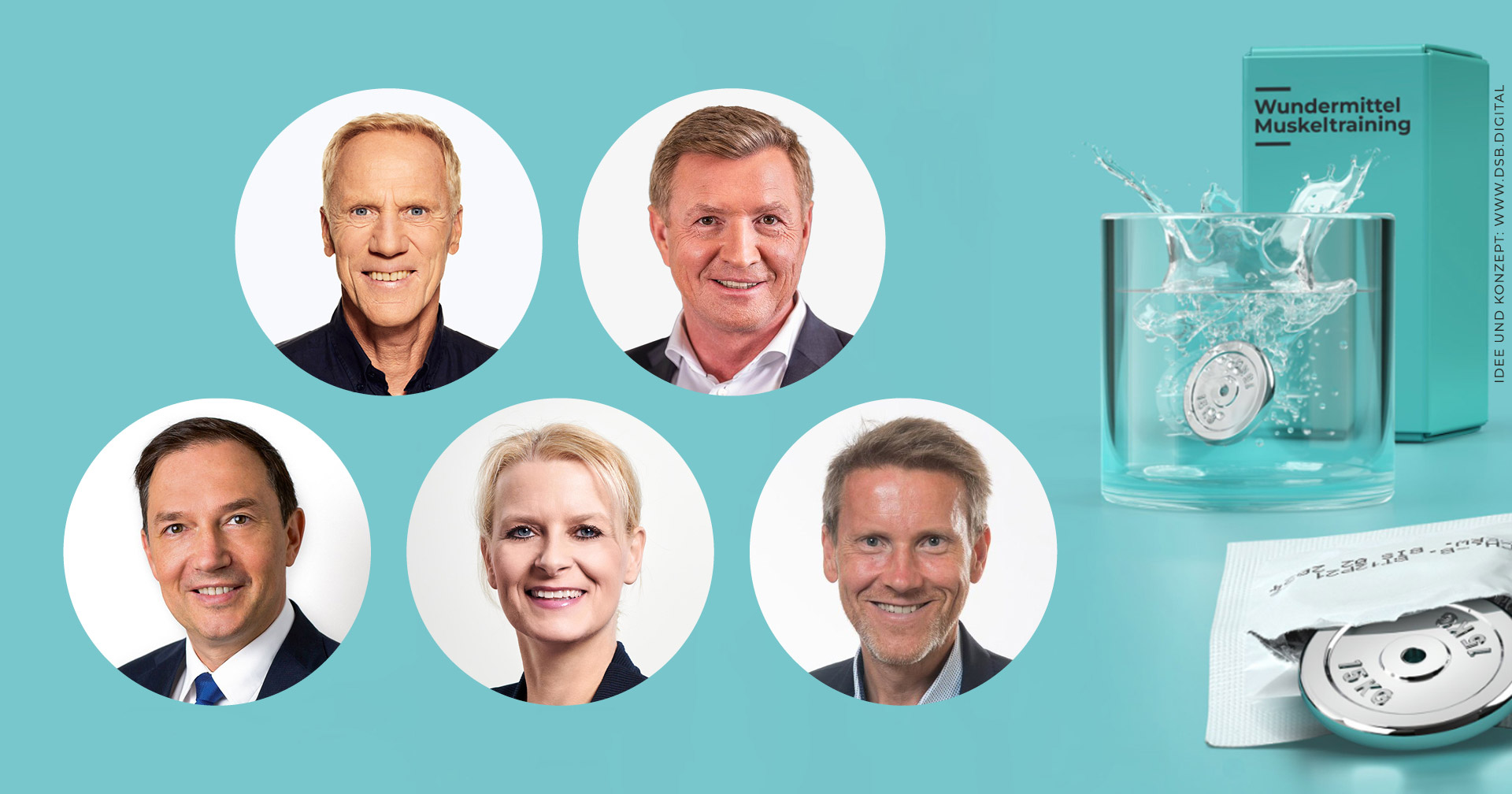 Portraits verschiedener Mitglieder der Experten Allianz für Gesundheit