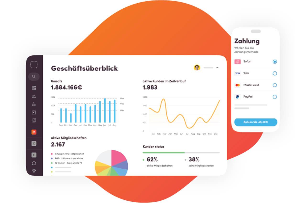 Dashboard der Virtuagym-Software