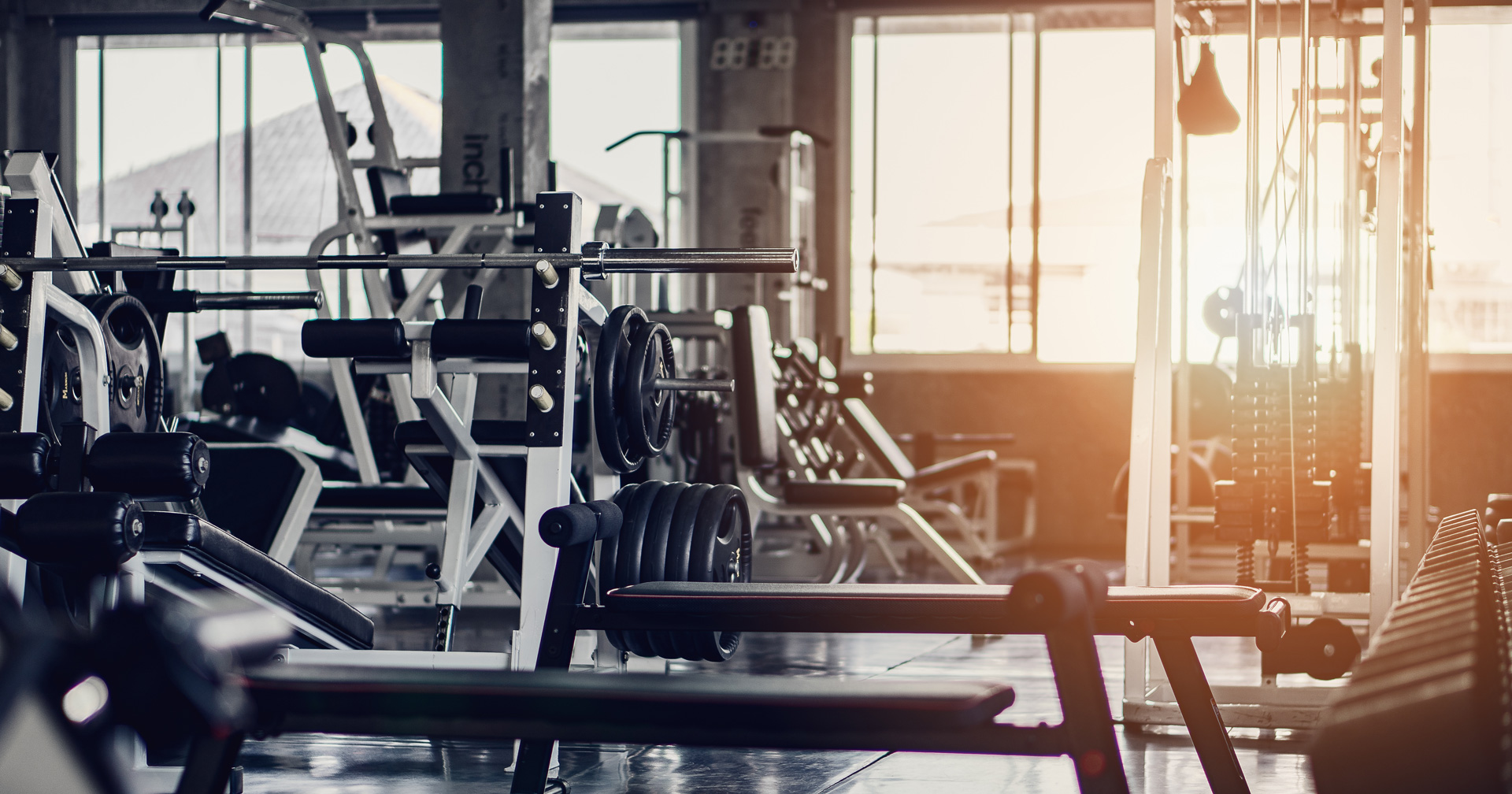 Trainingsfläche eines Fitnessstudios
