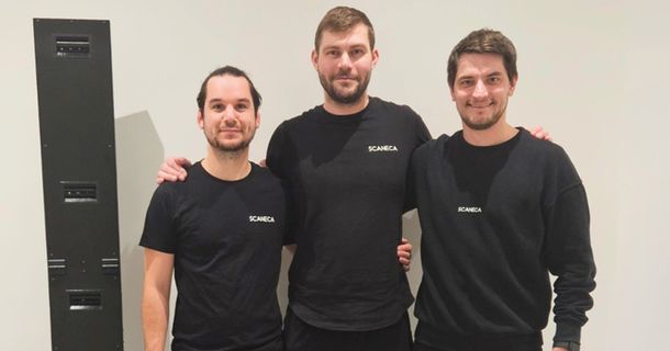 Die SCANECA-Unternehmensgründer Anton Jirka, Dr. Nikolay Leons, Dr. Dzmitry Komar