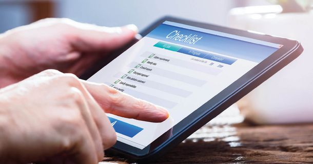 Screen eines Tablets