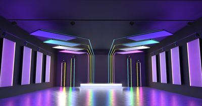 Lichtinstallation von Aschenbach in einem Fitnessraum