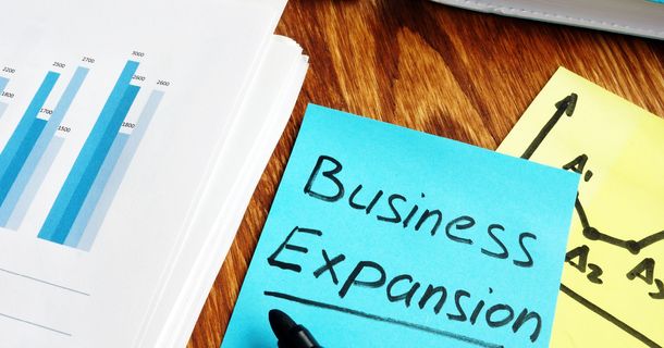 Notizzettel mit der Aufschrift Business Expansion