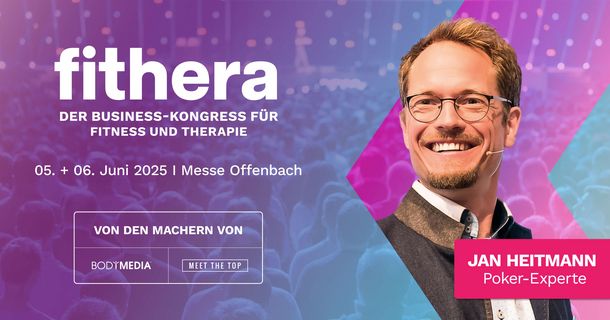 Deutschlands bekanntester Poker-Experte Jan Heitmann wird auf der Main Stage des Events auftreten und seinen Zuhörern zeigen, wie sich die Prinzipien und Strategien des Pokerspiels auf unternehmerisches Handeln und die Kunst optimaler Entscheidungen übertragen lassen