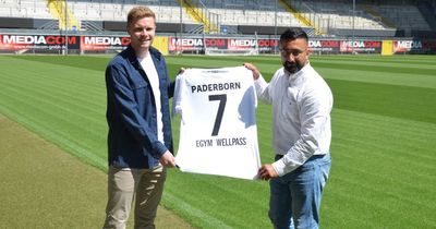 Jonas Querl (Associate Sales, Infront Germany) und Hussein Ibrahim (Senior Sales Manager Corporate Health, EGYM Wellpass v. l. 
