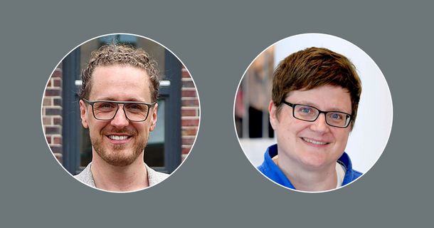 Portraitbilder von den neuen Mitgliedern im SHV-Vorstand Marc Akel und Esther Scholz-Minkwitz