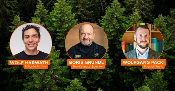 Speaker Wolf Harwarth Boris Grundl und Wolfgang Packl