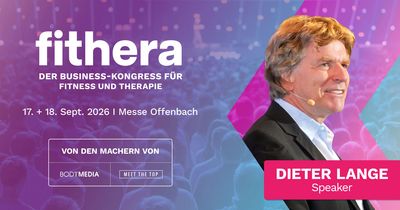 Kraftvolle Sprachbilder, starke Präsenz und philosophischer Tiefgang machen Dieter Lange zu einem der absoluten Top-Speaker im deutschsprachigen Raum. Seine tiefgründigen Keynotes zu Mindset, Leadership, Transformation und innerem Wachstum veränderten schon bei zahlreichen Unternehmen die Perspektive auf ihr eigenes Business. Am 17. + 18. September 2026 kommt er nach Offenbach auf die fithera, um sein Wissen mit Unternehmern aus der Fitness- und Physiotherapiebranche zu teilen.   