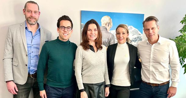 Gruppenbild mit Björn Streier, Markus Kreißl, Nicole Greinwalder, Maria Hartmann und André Nagel ​​​​​​​v. l.