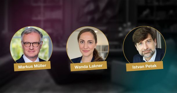 Markus Müller, Dr. Wanda Lakner. Istvan Petak