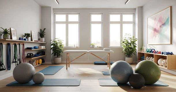 Therapieliege in einem Physiotherapieraum