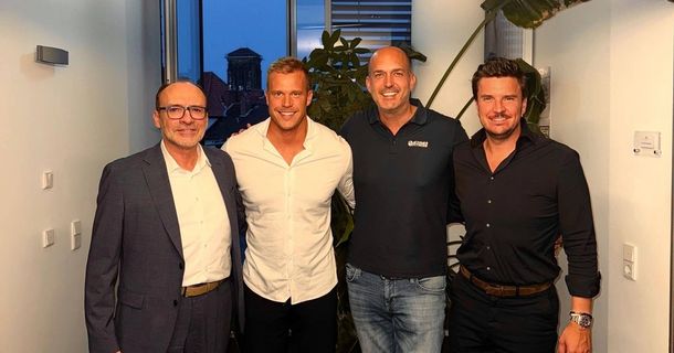 Thomas Zechner, Geschäftsführer der BRAWO Capital GmbH; Dominik Horn, Gesellschafter & Geschäftsführer der FITNESSLAND Gruppe; Stephan Schulan, CEO von all inclusive Fitness; Thomas Gründel, Geschäftsführer der FITNESSLAND Gruppe