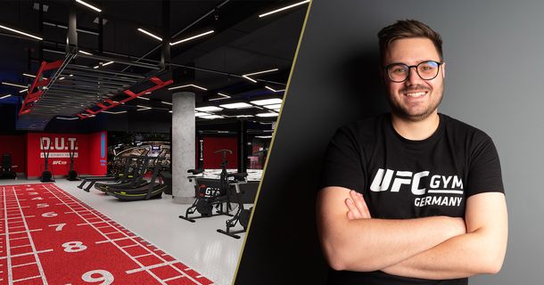 Innenansicht eines UFC Gyms und Robert Jablukov