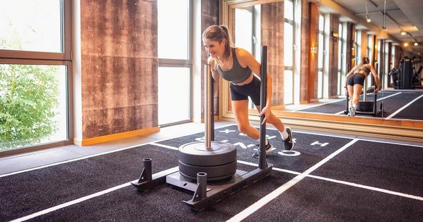 Sportlerin in Functional Area des Aspria Hannover