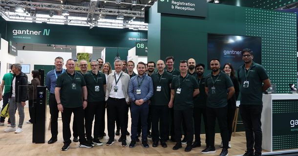 Gantner-Team am eigenen Stand auf der FIBO