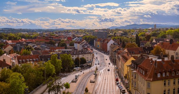 Blick auf die Skyline von Kassel