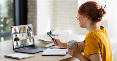 Teilnehmerin beim Online-Netzwerktreffen