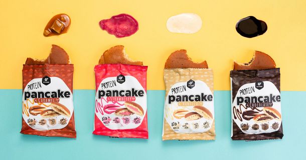 Gesunde Proteinpancakes in unterschiedlichen Geschmacksrichtungen