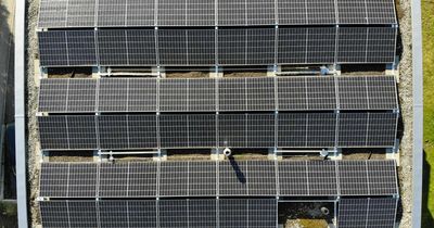 Photovoltaik-Anlage auf dem Dach eines Gebäudes von Dank Sportgeräte