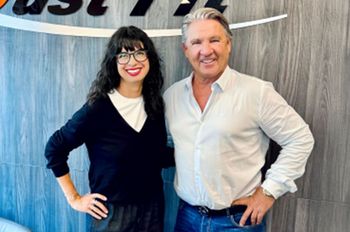 Jada Bednorz-Dasser, Head of Communications bei Aidoo Software und Frank Böhme, Just Fit Geschäftsführer