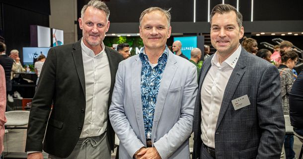 Stefan Küper (Physio Sales Lead DACH EGYM), Dr. Frank Schifferdecker-Hoch (Geschaeftsfuehrer FPZ), Jan Scherzer (VP Sales DACH EGYM