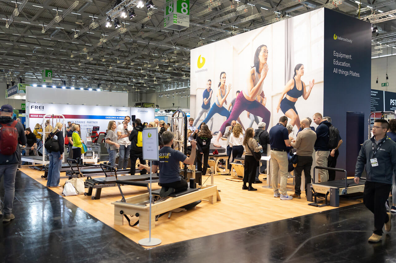 Die FIBO-Besucher zeigten in diesem Jahr großes Interesse an den Pilates-Reformern von Balanced Body Pilates-Reformern von Balanced Body auf der FIBO