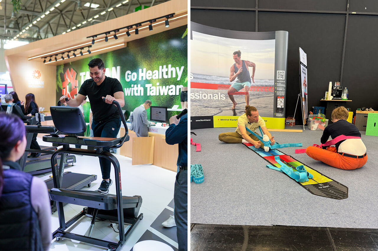 Bewegung und Stretching auf er FIBO
