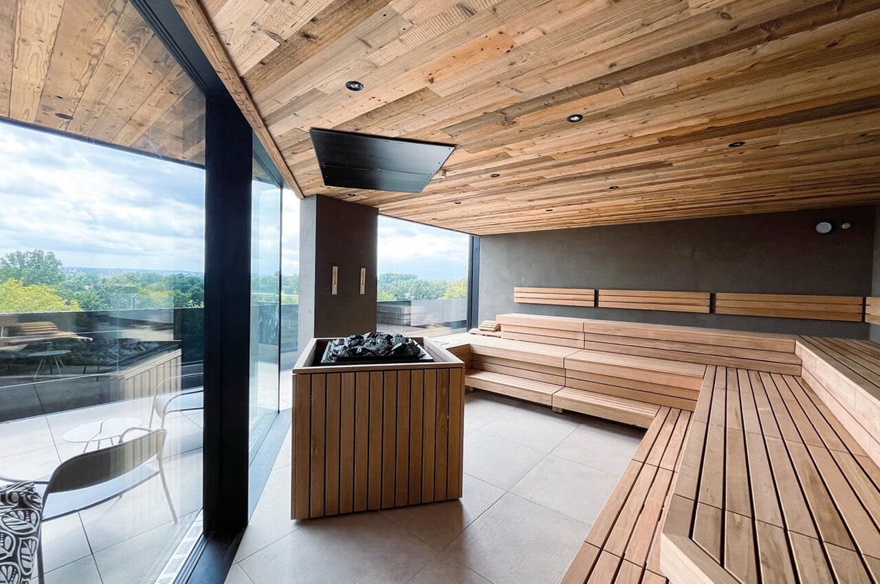 Die Sauna im DAS MÜHLBACH thermal retreat & wellness resort