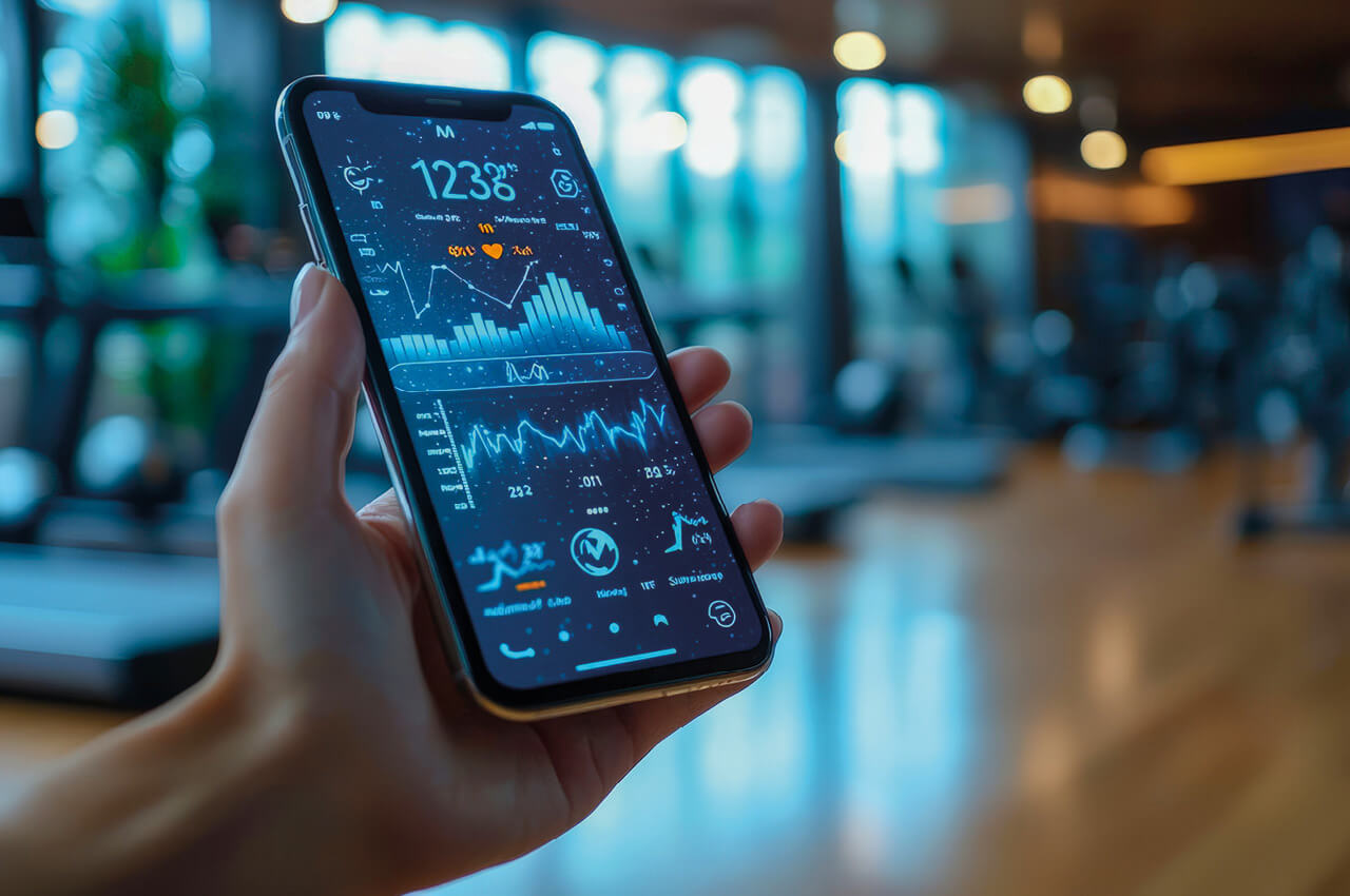 Kennzahlen-Dashboard auf einem Smartphone-Screen