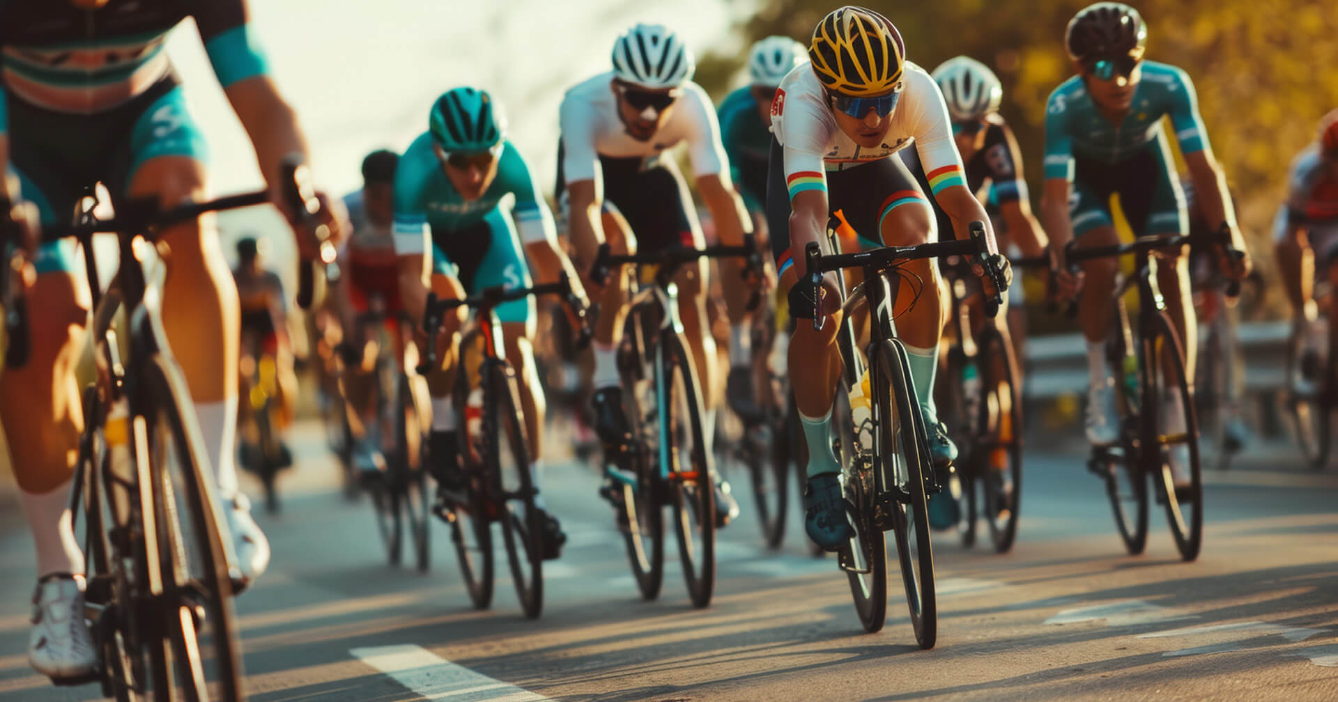 Gruppe von Radfahrern