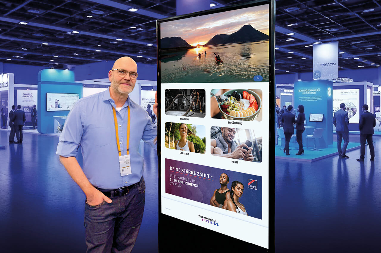 Marcus Wendelburg, Gründer der Touch-Bay GmbH Marcus Wendelburg, Gründer der Touch-Bay GmbH an der TOUCH:BAY-Stehle