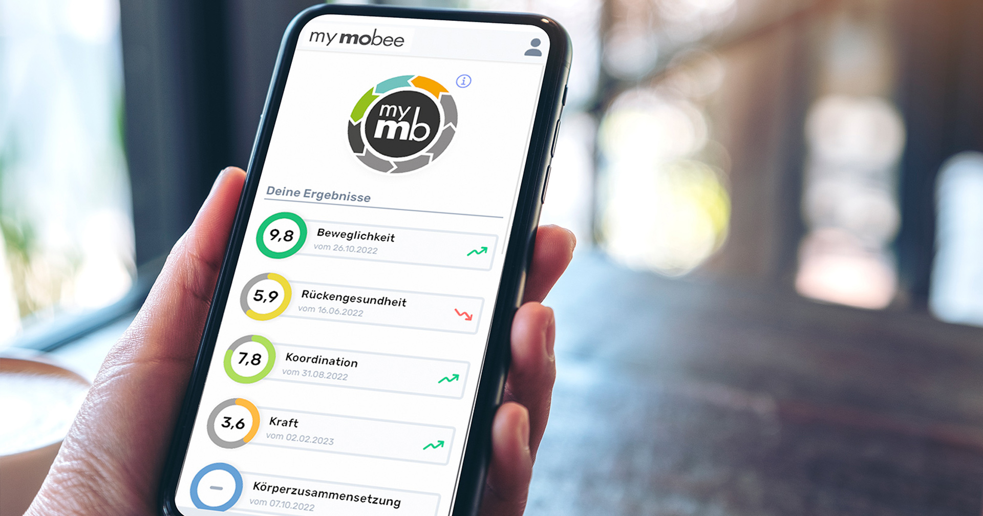 Die my mobee® app auf dem Smartphone