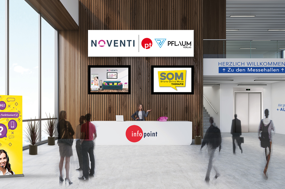 Der Infopoint im Foyer der SOM